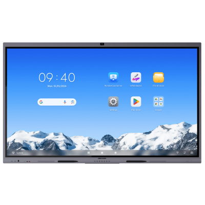 Pantalla Interactiva Touch de 75″ / Android 14 / Asistentes IA /  Google Suite Preinstalado con Certificación EDLA / Cámara Web 8 MP / Resolución 4K / Bocinas Integradas / Entradas HDMI y VGA / Incluye 2 Lápices para Escri