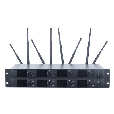 Receptor Inalámbrico | 8 Canales | Transmisión Digital U-Band 540-690 MHz | Modulación PI/4-DQPSK | Pantalla TFT-LCD 2.2″ | Salida Balanceada y Desbalanceada | Encripción de Audio | Escaneo de Frecuencia