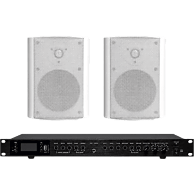 Amplificador de Audio con 2 Bocinas OL-5WT | 2 x 60W | Baja Impedancia 4 – 8Ω | Reproductor Bluetooth, USB, SD | Efectos Integrados Delay, Echo, Repeat
