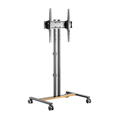 Soporte Móvil para Pantalla | Compatibilidad VESA 200×200 hasta  600×400 / Ruedas con Frenos / Ajuste de Altura y Ángulo / Soporte para TV de hasta 55 Pulgadas / Capacidad de Peso 35 kg