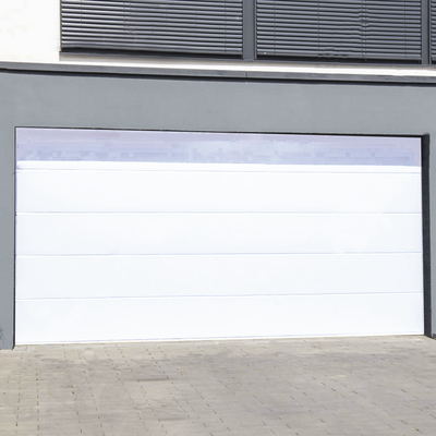 Puerta de Garage de Alta Calidad / Linea Central / Color Blanco 12X9 pies, AISLADA, Estilo Americana.