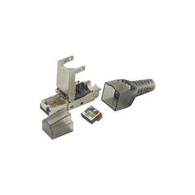 Plug RJ45 Blindado Categoría 6A – Sin Herramienta, para Terminación en Campo