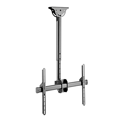 Soporte de Techo para Pantallas | Compatibilidad VESA 200×200 a 600×400 | Pantallas Hasta 70 Pulgadas | Capacidad de Carga 50 kg | Inclinación Vertical 0° a -25° | Rotación Horizontal 360° | Ajuste de Nivel ±3°