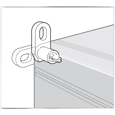 Kit de Fijación para Postes / Enclosure Pole Fixation / Acero Galvanizado / Carga Máxima 900 N / Diámetro Poste 80-250 mm (3.15-9.84 in) / 2 Perfiles + Accesorios