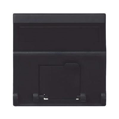 (K80MD64/14) Placa Voz y Datos Inclinada con Guardapolvo y Adaptador para RJ45 Keystone Color Negro