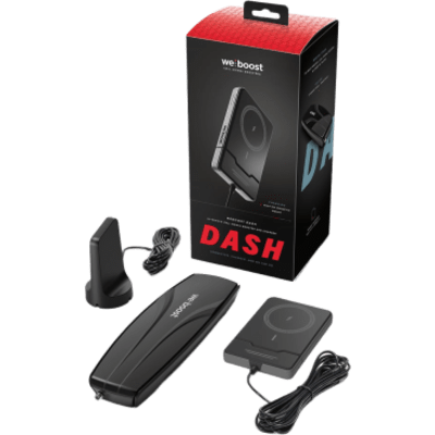 Kit Amplificador de Señal Celular para Vehículo / Prioridad para un Dispositivo / Con cargador Inalámbrico Magnético Qi2 / Antena Magnética Exterior / 23 dB de Ganancia / Tri Banda / 50 Ohm / SMA Hembra