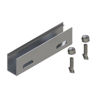 N Connector / Cople de Aluminio para N Rail 4.72 / Acero Inoxidable /