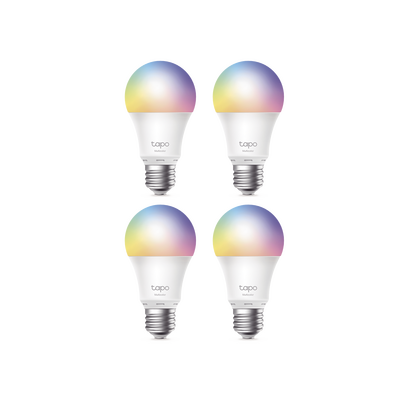 KIT 4 Focos Smart Wi-Fi Light Multicolor / A60 E27 / 806 Lúmenes / 8.3 W / Dimmable 1-100% / Control por Voz Alexa-Google / Programación y Temporizador / Modo Ausencia / Monitoreo de Energía / No Requiere Hub