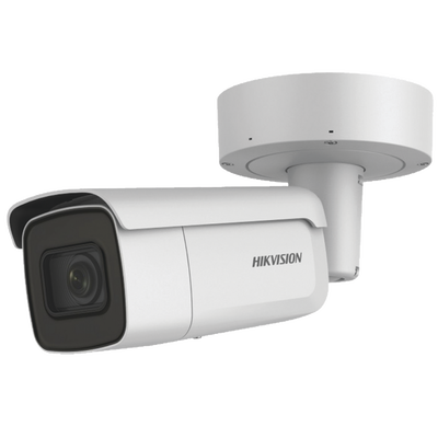 Bala IP 4 Megapixel / 50 mts IR EXIR / Exterior IP67 / IK10 / WDR 120 dB / PoE + / Audio y Alarmas / Lente Mot. 2.8 a 12 mm / Videoanaliticos Integrados