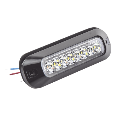Luz Auxiliar / 8 LEDs Ultra Brillantes / 21 Patrones Destello / 12-24 VCC / SAE J595 Clase I
