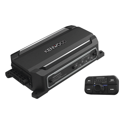 Amplificador Marine Clase D / 4 Canales / 600 W Máxima / Bluetooth / IPX7 Sumergible / Control Remoto / Puenteable 2 Canales
