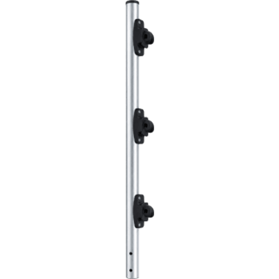 Poste de Paso / Tubo de Acero Galvanizado / Diámetro 1″ / Longitud 75 cm / 3 Aisladores / Sin Pintar / Peso 0.5 KG