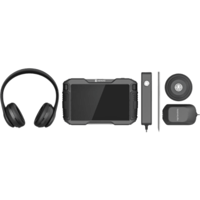 Detector Acústico de Fugas / Pantalla Táctil 7″ / Rango 200-16000 Hz / 4 Filtros Digitales / IP66/IP54 / Autonomía 11 h