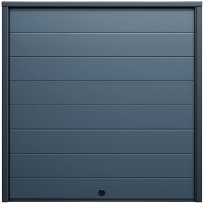 Seccion para puerta de Garage / Lisa / Linea Central / Panel de 21″ / Color GRIS / 12 pies Ancho / Estilo Americana.