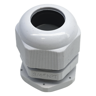 Conector Tipo Glándula / Rosca NPT 3/4″ / Rango de Cable 10-16 mm / Plástico Industrial / IP para Ambientes Exigentes