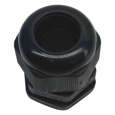 Conector Tipo Glándula / Rosca NPT 3/4″ / Rango Cable 10-16 mm / Plástico Industrial / Color Negro