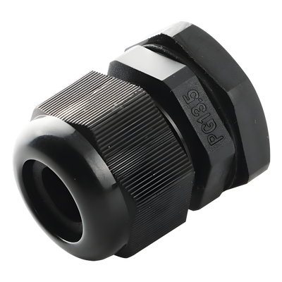 Conector Tipo Glándula / IP67 / Cable 10-14 mm / Rosca 22 mm (7/8′) / Plástico Negro