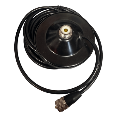 Montaje Magnético para Antena / Diámetro 90 mm (3.5 in) / Conector SO239 / Cable RG58 4.5 m (14.8 ft) / Uso Vehicular