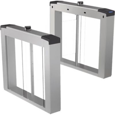 Torniquetes Quick Pass Carril de 65 cms (25.6 in) / Reconocimiento Facial y Lectores de Tarjeta Incluidos / Aletas de Acrílico Incluidas / Bidireccional / 5,000,000 MCBF / 4 Pares de dToF