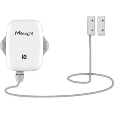 Sensor de Contacto Magnético LoRaWAN / Detección 20-30 mm / Alcance 10 km (32,808 ft) / Batería 4000 mAh hasta 10 Años / Temperatura y Humedad Integrados / IP67 / NFC / D2D