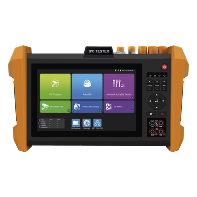 Tester Multifunción / Pantalla Táctil 7″ / Prueba IP/HD Coaxial 4K/8K / Wi-Fi Dual Band / TDR 1.2 km (3937 ft) / Medidor de Potencia Óptica / Láser 100 m (328 ft)