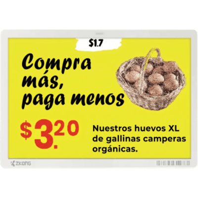 Etiqueta de Tinta Electrónica / ESL / 7.5 Pulgadas / Uso en Estantes / Bluetooth